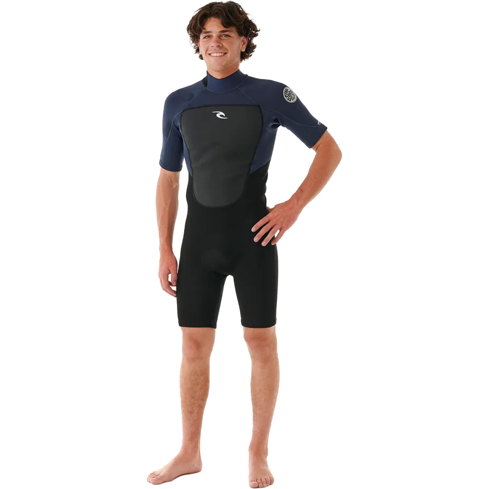 2024 Rip Curl Mens Omega 2mm Back Zip Shorty Wetsuit 11LMSP Slate